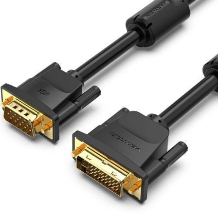 Cavo convertitore Vention da DVI maschio a VGA maschio - Full HD - Lunghezza 2 m - Schermatura multistrato - PVC - Colore nero