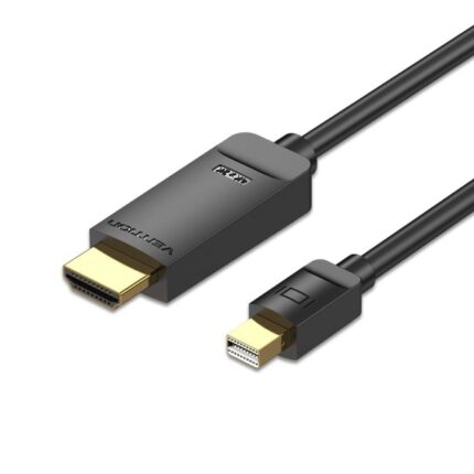 Cavo convertitore Vention da HDMI maschio a Mini DisplayPort maschio - Risoluzione 4K - ARC - Lunghezza 3 m - Connettori placcati in oro - Rivestimento in PVC - Colore nero