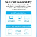 Cavo convertitore Vention da HDMI maschio a Mini DisplayPort maschio - Risoluzione 4K - ARC - Lunghezza 3 m - Connettori placcati in oro - Rivestimento in PVC - Colore nero - immagine 4