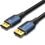 Cavo DisplayPort 1.4 8K Vention - Lunghezza 2 m - Intreccio in nylon - Connettori placcati in oro - Colore blu