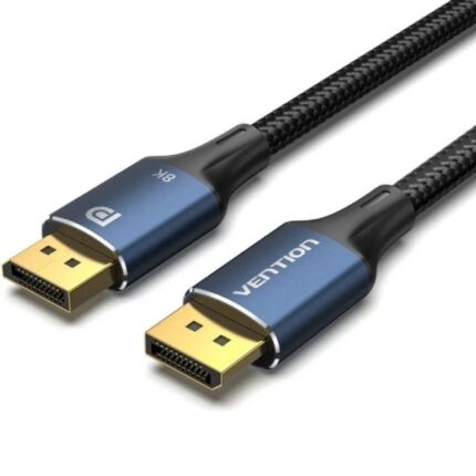Cavo DisplayPort 1.4 8K Vention - Lunghezza 2 m - Intreccio in nylon - Connettori placcati in oro - Colore blu