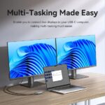 Adattatore USB-C a HDMI Vention - Funzione di estensione o duplicazione - Cavo da 15 cm - Risoluzione 4K - Alluminio e ABS - Colore grigio - immagine 5