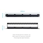 Pannello patch Vention a 24 porte RJ45 - Cat.6 UTP - Terminali placcati in oro - Compatibile con rack 19" 1U - Acciaio e ABS - 483x44,3x22,7 mm - Colore nero - immagine 5