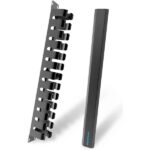 Vention Organizer per cavi di rete - 24 porte - Compatibile con rack da 19" - Struttura in acciaio SPCC - Trattamento anticorrosione - Colore nero