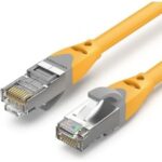 Cavo di rete Vention - Cat.6a SFTP - Lunghezza 30 m - Velocità fino a 10 Gbps - 27 AWG - Schermatura multistrato - Colore giallo
