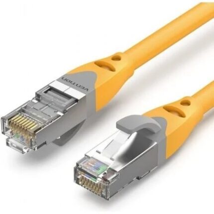 Cavo di rete Vention - Cat.6a SFTP - Lunghezza 30 m - Velocità fino a 10 Gbps - 27 AWG - Schermatura multistrato - Colore giallo