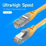 Cavo di rete Vention Cat.6a SFTP - Lunghezza 40 m - Velocità fino a 10 Gbps - 27 AWG - Rivestimento in PVC - Schermatura multistrato - Colore giallo - immagine 5