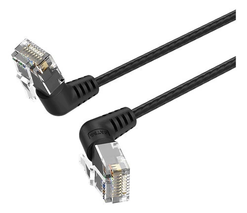 Cavo di rete Vention Cat.6a UTP - Slim - Lunghezza 3 m - Velocità fino a 10 Gbps - 32 AWG - Rivestimento in PVC - Testina girevole a 360º - Colore nero