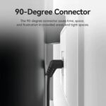 Cavo di rete Vention Cat.6a UTP - Slim - Lunghezza 3 m - Velocità fino a 10 Gbps - 32 AWG - Rivestimento in PVC - Testina girevole a 360º - Colore nero - immagine 2