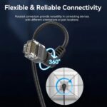Cavo di rete Vention Cat.6a UTP - Slim - Lunghezza 3 m - Velocità fino a 10 Gbps - 32 AWG - Rivestimento in PVC - Testina girevole a 360º - Colore nero - immagine 3