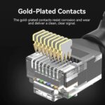 Cavo di rete Vention Cat.6a UTP - Slim - Lunghezza 3 m - Velocità fino a 10 Gbps - 32 AWG - Rivestimento in PVC - Testina girevole a 360º - Colore nero - immagine 5