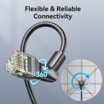 Cavo di rete Vention Cat.6a UTP angolato - Slim - Lunghezza 3 m - Velocità fino a 10 Gbps - 32 AWG - Rivestimento in PVC - Colore nero - immagine 3