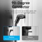 Cavo di rete Vention Cat.6a UTP angolato - Slim - Lunghezza 15 m - Velocità fino a 10 Gbps - 32 AWG - Rivestimento in PVC - Colore nero - immagine 4