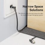Cavo di rete Vention Cat.6a UTP angolato - Slim - Lunghezza 15 m - Velocità fino a 10 Gbps - 32 AWG - Rivestimento in PVC - Colore nero - immagine 5