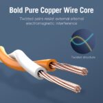 Cavo di rete Vention Cat.7 SFTP - Lunghezza 10 m - Velocità fino a 10 Gbps - 28 AWG - Rivestimento in PVC - Connettori placcati in oro - Colore nero - immagine 4
