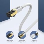 5 m - Velocità fino a 10 Gbps - 28 AWG - Rivestimento in PVC - Connettori placcati in oro - Colore grigio