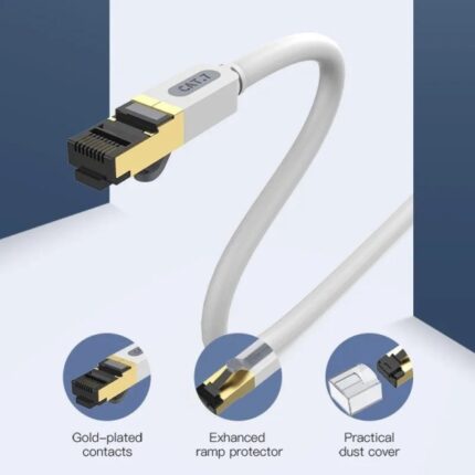 5 m - Velocità fino a 10 Gbps - 28 AWG - Rivestimento in PVC - Connettori placcati in oro - Colore grigio
