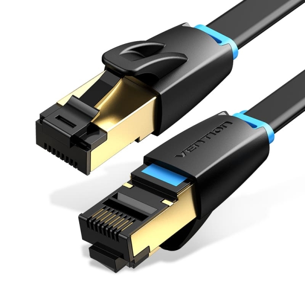 Cavo di rete Vention Cat.8 UTP - Lunghezza 2 m - Velocità fino a 40 Gbps - 30 AWG - Connettori placcati in oro - Colore nero Cavo di rete Vention Cat.8 UTP - Lunghezza 2 m - Velocità fino a 40 Gbps - 30 AWG - Connettori placcati in oro - Colore nero