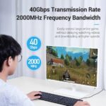 Cavo di rete Vention Cat.8 UTP - Lunghezza 5 m - Velocità fino a 40 Gbps - 30 AWG - Connettori placcati in oro - Colore nero - immagine 4
