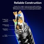 Cavo di rete Vention Cat.8 SFTP - Lunghezza 1,5 m - Velocità fino a 40 Gbps - 26 AWG - Colore rosso e blu - immagine 4