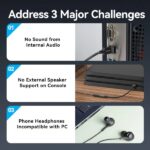 Adattatore audio Vention - Jack 3,5 mm femmina - USB-C maschio - Guaina intrecciata in cotone - Cavo da 25 cm - Alluminio - Colore nero - immagine 3