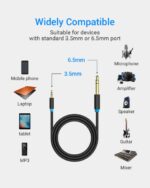 Cavo audio stereo Vention - Lunghezza 5 m - Jack 6,5 mm - Jack 3,5 mm - Connettori placcati in oro - Schermatura multistrato - Colore nero - immagine 4