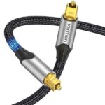 Cavo in fibra ottica Vention - Lunghezza 15 m - Audio Dolby - Connettori placcati in oro - Rivestimento intrecciato in nylon - Anima TORAY - Colore grigio - immagine 2