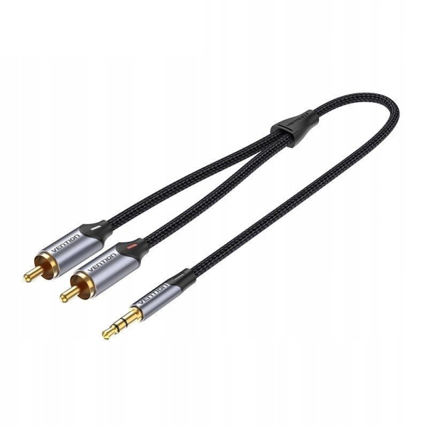Cavo audio stereo Vention - Lunghezza 5 m - Jack 3 Cavo audio stereo Vention - Lunghezza 5 m - Jack 3