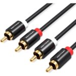 Cavo audio stereo Vention - Lunghezza 2 m - 4xRCA maschio - Alluminio - PVC - 29 AWG - Colore nero