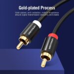 Cavo audio stereo Vention - Lunghezza 2 m - 4xRCA maschio - Alluminio - PVC - 29 AWG - Colore nero - immagine 2