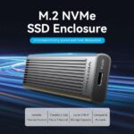 Vention Custodia esterna SSD M.2 NVMe - Dissipatore di calore - USB 3.1 - Velocità fino a 10 Gbps - Alluminio - Modalità di sospensione automatica - Colore grigio - immagine 2