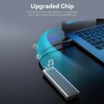 Vention Custodia esterna SSD M.2 NVMe - Dissipatore di calore - USB 3.1 - Velocità fino a 10 Gbps - Alluminio - Modalità di sospensione automatica - Colore grigio - immagine 5