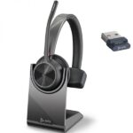 HP Poly Voyager 4310 Cuffia monoaurale con microfono e base di ricarica - Bluetooth 5.2 - Dongle USB-A - Colore nero