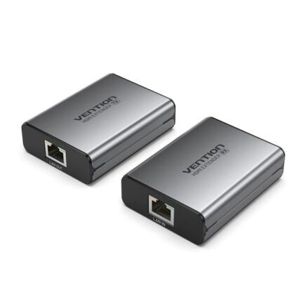 Vention Prolunga HDMI via cavo di rete RJ45 - Portata fino a 60 m - Full HD - Alluminio e ABS - Plug and Play - Colore Grigio