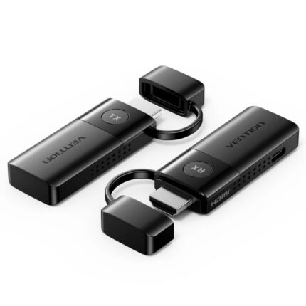 Vention Trasmettitore e ricevitore HDMI wireless - Risoluzione Full HD - Portata fino a 50 m - 2 cavi da USB a USB-C da 0