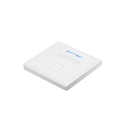 Vention Piastra a muro con 1 presa RJ45 - Compatibile con scatole da incasso tipo 86 - ABS resistente all'invecchiamento - 86x86x8 mm - Colore bianco