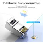 Vention Confezione da 100 connettori RJ45 - Cat.6a FTP - Contatti placcati in oro - Colore argento - immagine 3