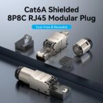 Vention Confezione da 10 connettori RJ45 senza attrezzi - Cat.6a FTP - Contatti placcati in oro - Colore grigio - immagine 2