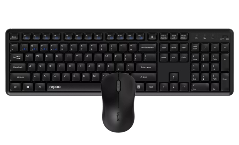 Rapoo 8150M Silent Pack Tastiera + Mouse Wireless - Bluetooth e 2