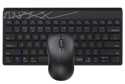 Rapoo 8000M Pacchetto tastiera compatta + mouse wireless - Bluetooth e 2