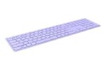 Rapoo E9800M Tastiera compatta ultrasottile wireless - Bluetooth e 2,4 GHz - Base in alluminio - Batteria ricaricabile ecologica - Colore viola - immagine 3