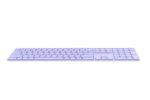 Rapoo E9800M Tastiera compatta ultrasottile wireless - Bluetooth e 2,4 GHz - Base in alluminio - Batteria ricaricabile ecologica - Colore viola - immagine 4
