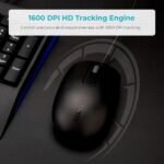 Rapoo N200 Mouse USB - 3 pulsanti - 1600 DPI - Plug & Play - Colore Nero - immagine 2