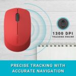 Rapoo M100 Silent Mouse Wireless - Bluetooth e 2,4 GHz - 1300 DPI - Autonomia 9 mesi - Colore Rosso - immagine 3