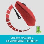 Rapoo M100 Silent Mouse Wireless - Bluetooth e 2,4 GHz - 1300 DPI - Autonomia 9 mesi - Colore Rosso - immagine 4