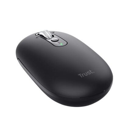Trust Seron Mouse wireless - Regolabile fino a 3200 dpi - Bluetooth - Ricaricabile - Clic silenzioso - Ricevitore USB-C - Multipiattaforma - 31x62x111 mm - Colore nero