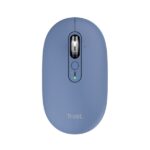 Trust Seron Mouse wireless - Regolabile fino a 3200 dpi - Bluetooth - Ricaricabile - Clic silenzioso - Ricevitore USB-C - Multipiattaforma - 31x62x111 mm - Colore blu - immagine 4