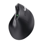 Trust Vyran Mouse wireless ergonomico - Regolabile fino a 4800 dpi - Bluetooth - Ricaricabile - Ricevitore USB-A - Adattatore USB-C - Multidispositivo - Clic silenzioso - 75x84x116 mm - Colore nero - immagine 2