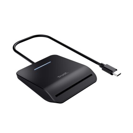 Trust Primo Lettore di carte d'identità - Cavo USB-C da 1 m - Multipiattaforma - 16x64x79 mm - Colore nero