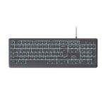 Trust Primo Tastiera Full-Size con cavo USB-C - Retroilluminazione LED - Protezione contro gli schizzi - 104 tasti silenziosi - Adattatore USB-A - 22x184x436 mm - Colore nero - immagine 3
